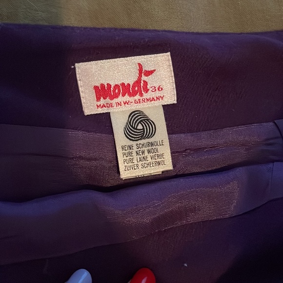 Vintage Purple Wool Pencil Skirt - Picture 4 of 8